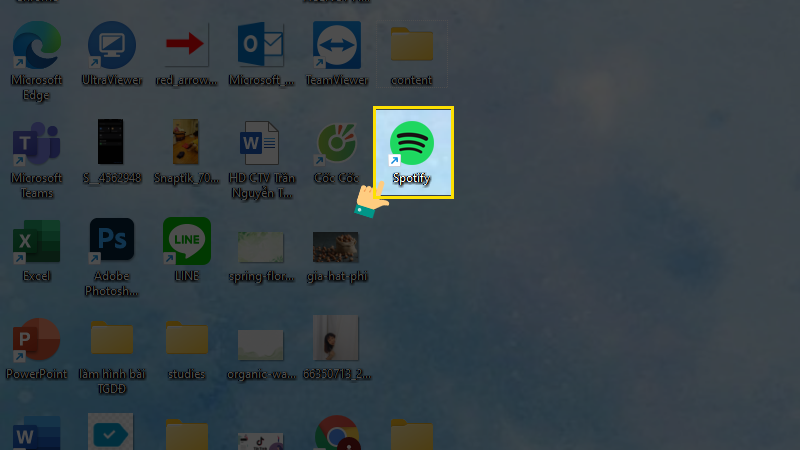 Mở ứng dụng nghe nhạc Spotify trên Desktop