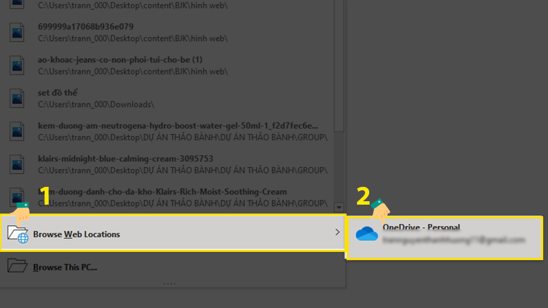 Đính kèm tệp từ One Drive trên Outlook phiên bản Website