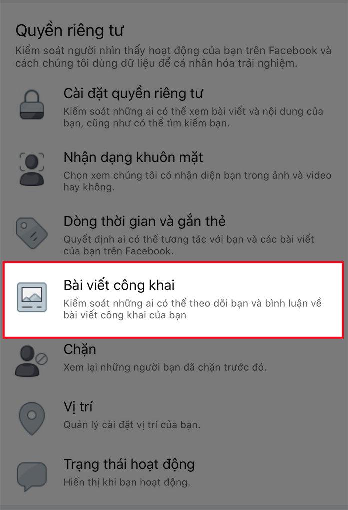 Chọn Bài viết công khai.