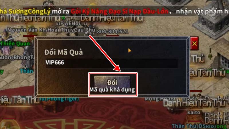 Bước 4: Chọn Đổi để nhận qu&agrave;