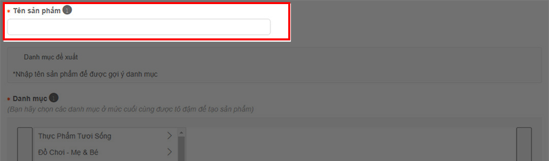 Nhập tên sản phẩm.