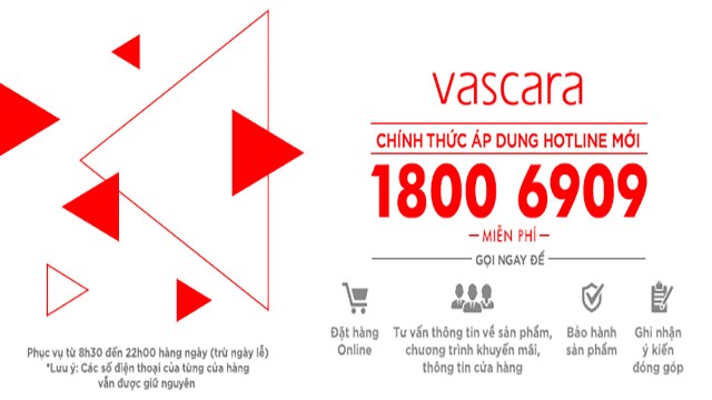 Hotline chăm sóc khách hàng Vascara