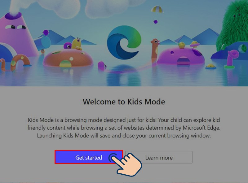 Chọn v&agrave;o Get started.