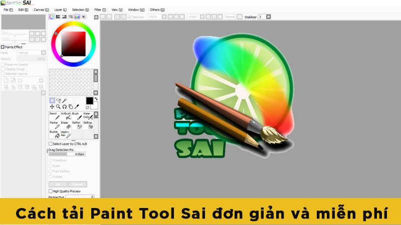 Paint Tool Sai miễn phí sẽ đem đến cho bạn những trải nghiệm vẽ tranh số một. Với giao diện thân thiện, tính năng đa dạng, phần mềm vẽ này sẽ giúp bạn thỏa sức sáng tạo các tác phẩm của mình một cách dễ dàng. Hãy tải ngay phần mềm Paint Tool Sai miễn phí bằng cách nhấn vào hình ảnh.