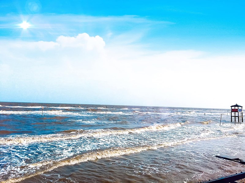 Một góc biển Thạnh Phú nổi tiếng 