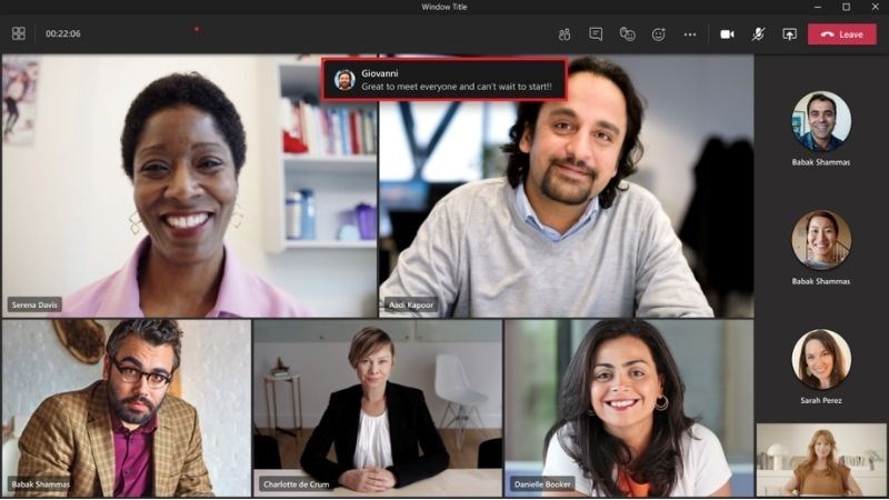 Bong b&oacute;ng chat hiện l&ecirc;n trong cuộc gọi video