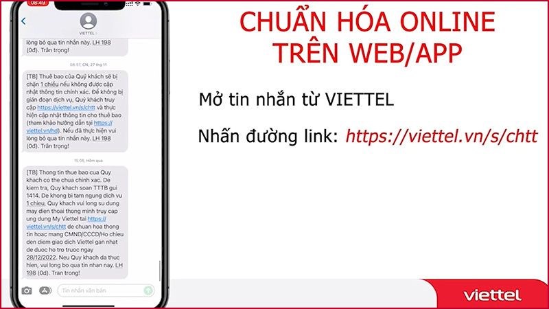 Truy cập vào đường link được gửi về