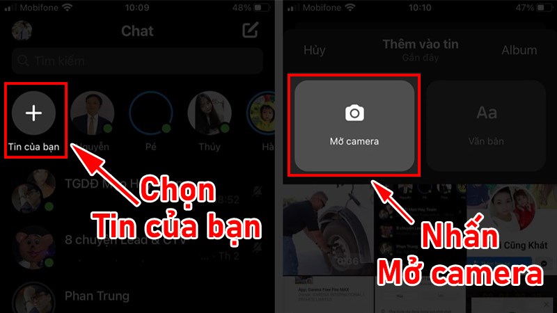 Mở camera