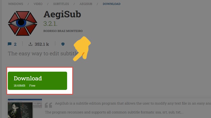 Chọn Download để bắt đầu tải phần mềm về