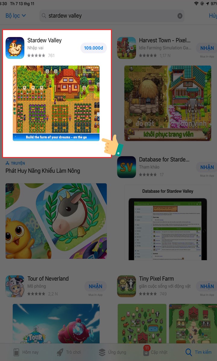 Chọn game Stardew Valley