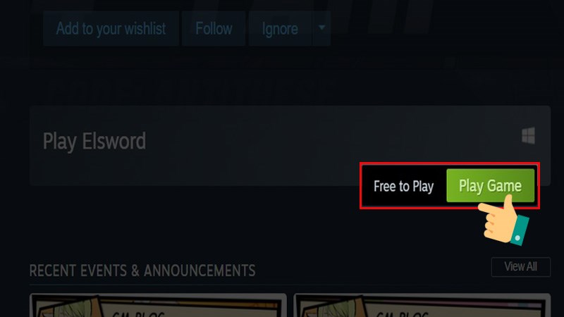 Nhấn chọn Play game