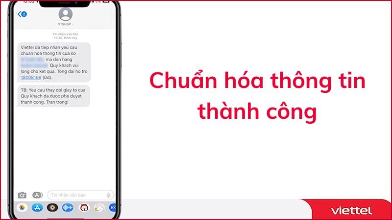 Chuẩn hóa thông tin thành công