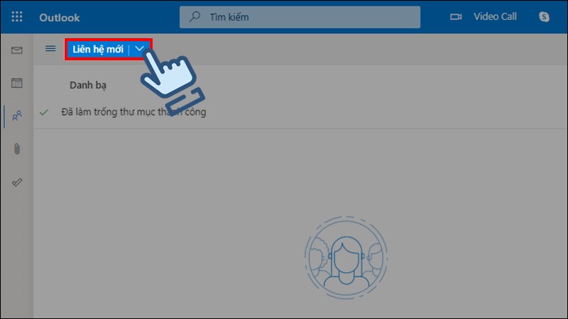 Chọn n&uacute;t Li&ecirc;n hệ mới