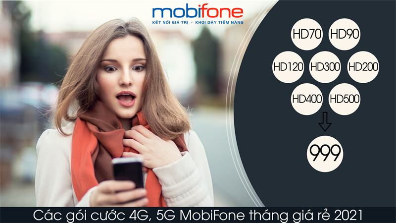 Các gói cước 4G, 5G MobiFone theo tháng, giá rẻ năm 2021