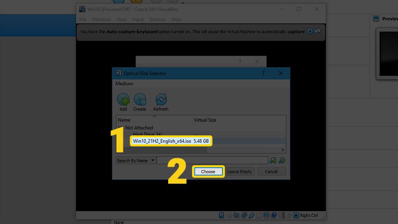 Chọn file ISO Chọn file ISO