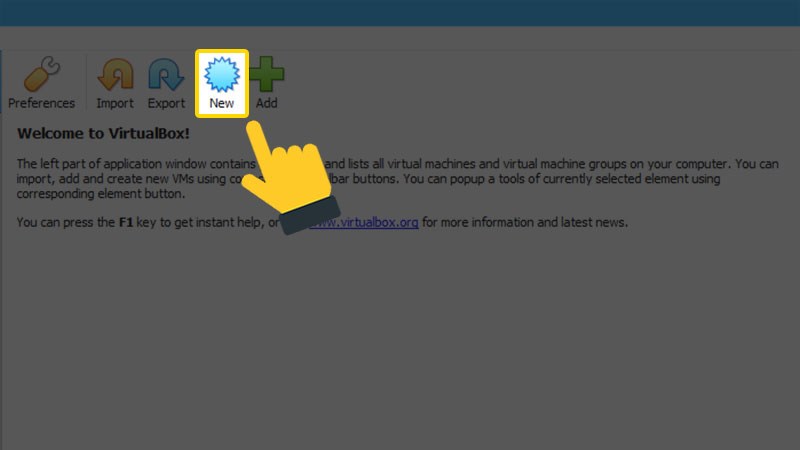 Chọn New Chọn New