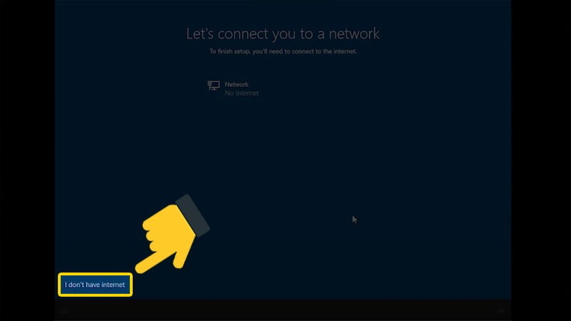 Bỏ qua kết nối internet Bỏ qua kết nối internet