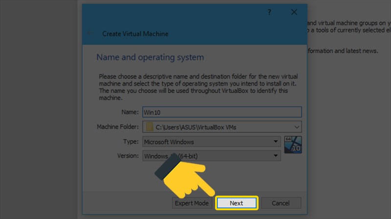 Bấm Next Bấm Next
