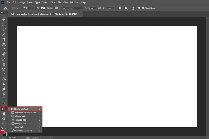 T&igrave;m Rectangle Tool