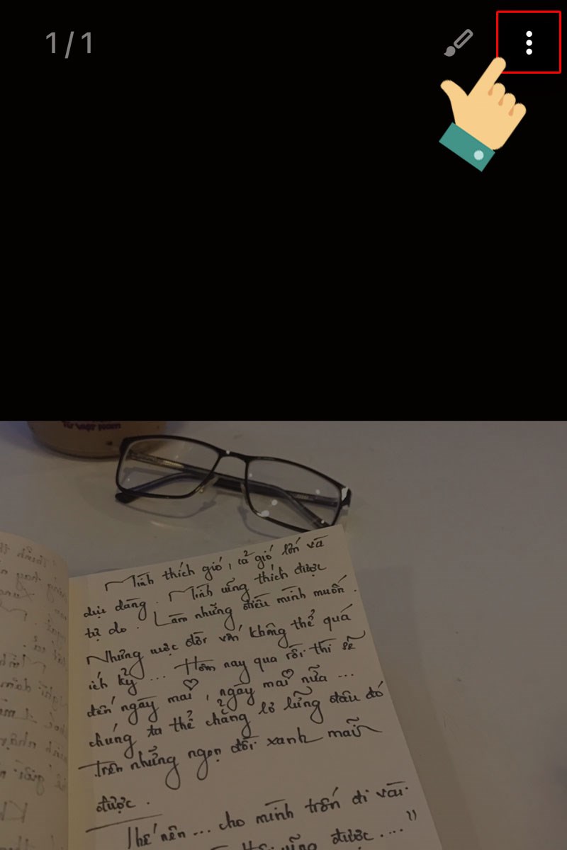 Nhấn chọn vào Biểu tượng Dấu ba chấm Nhấn chọn vào Biểu tượng Dấu ba chấm