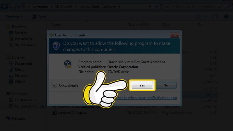 Cho ph&eacute;p chạy ứng dụng