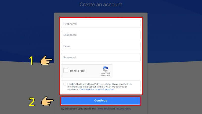 Điền th&ocirc;ng tin đăng k&iacute; Prezi