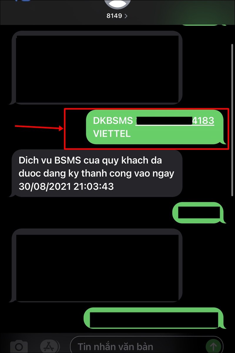 Đăng ký SMS Banking BIDV qua tin nhắn