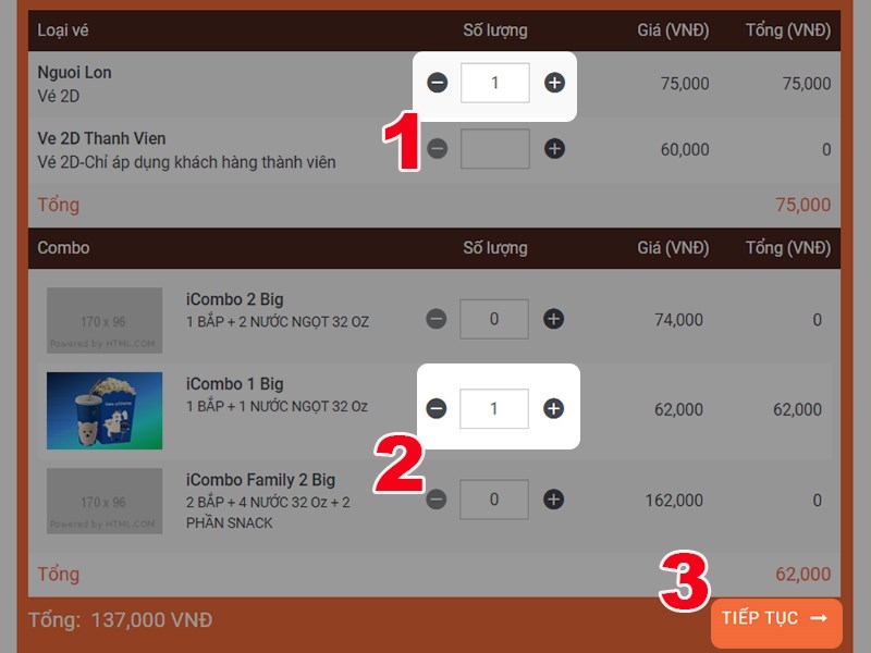 Th&ocirc;ng tin đặt v&eacute;