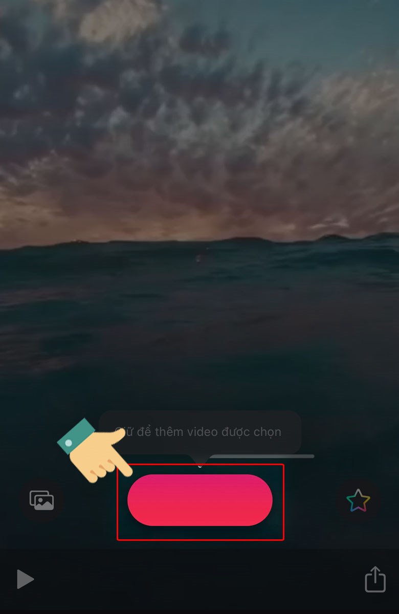 nhấn v&agrave; giữ v&agrave;o Biểu tượng mục đỏ b&ecirc;n dưới để lựa chọn thời gian ph&aacute;t video bạn muốn