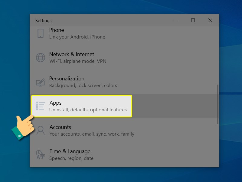 Chọn App Chọn App