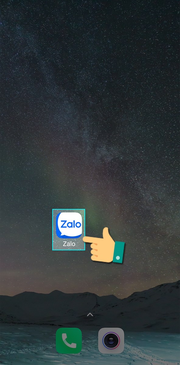 Mở ứng dụng Zalo tr&ecirc;n điện thoại