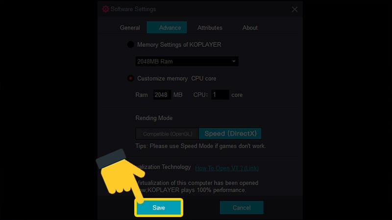 Chọn Save để lưu lại Chọn Save để lưu lại