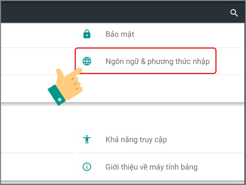 Ng&ocirc;n ngữ & phương thức nhập