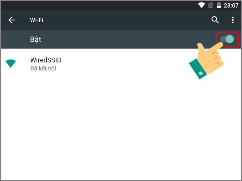Bật tắt Wifi li&ecirc;n tục