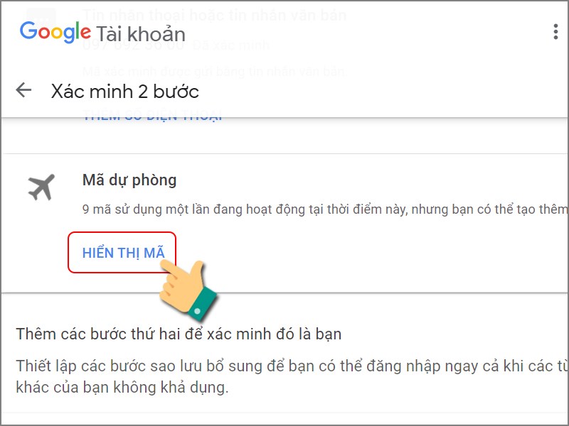 4. Quản Lý và Thay Đổi Mã Dự Phòng