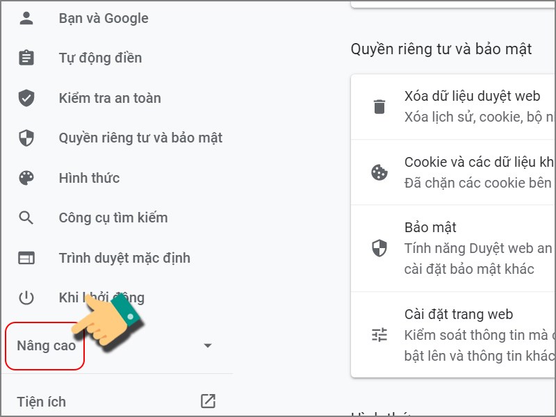 Chọn n&acirc;ng cao