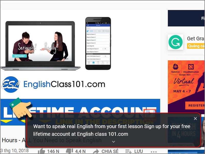 Bật t&iacute;nh năng tạo phụ đ&ecirc; tr&ecirc;n Chrome th&agrave;nh c&ocirc;ng