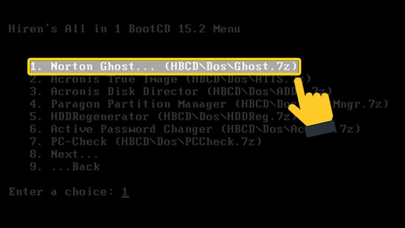 Chọn Norton Ghost