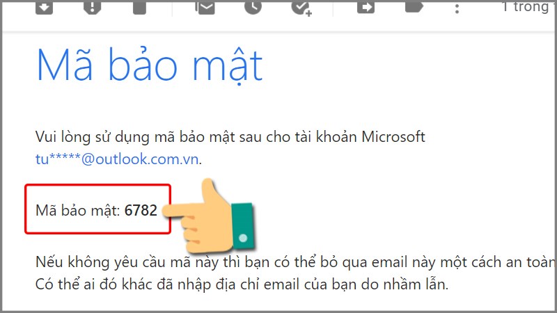 Mã xác thực gửi về email của bạn