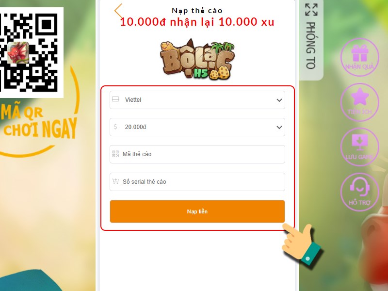 Nhập th&ocirc;ng tin thẻ c&agrave;o