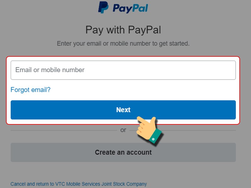 Đăng nhập tài khoản PayPal