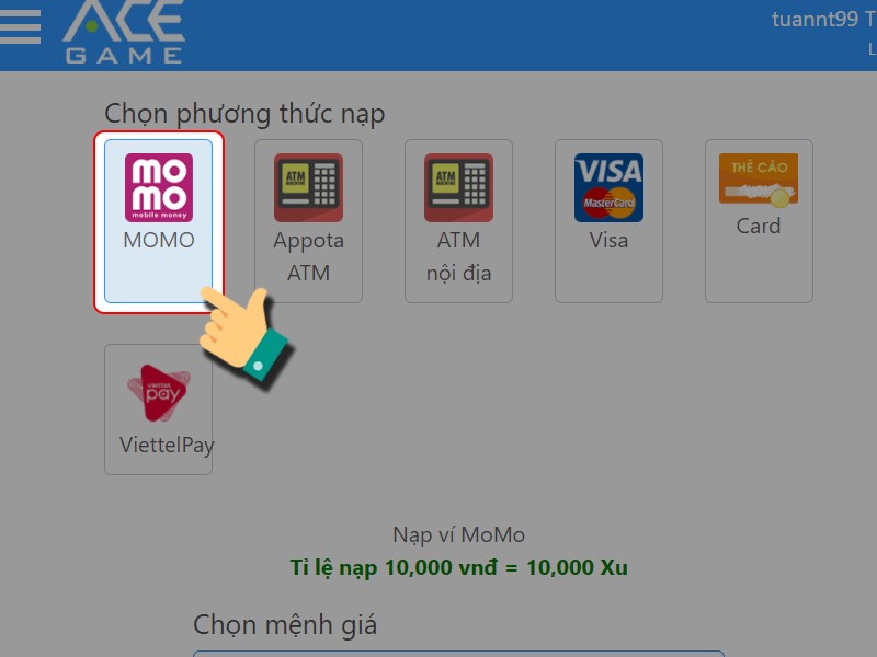 Chọn phương thức thanh to&aacute;n