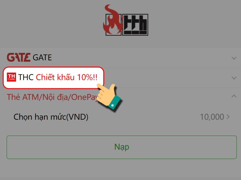 Chọn phương thức thanh toán Chọn phương thức thanh toán
