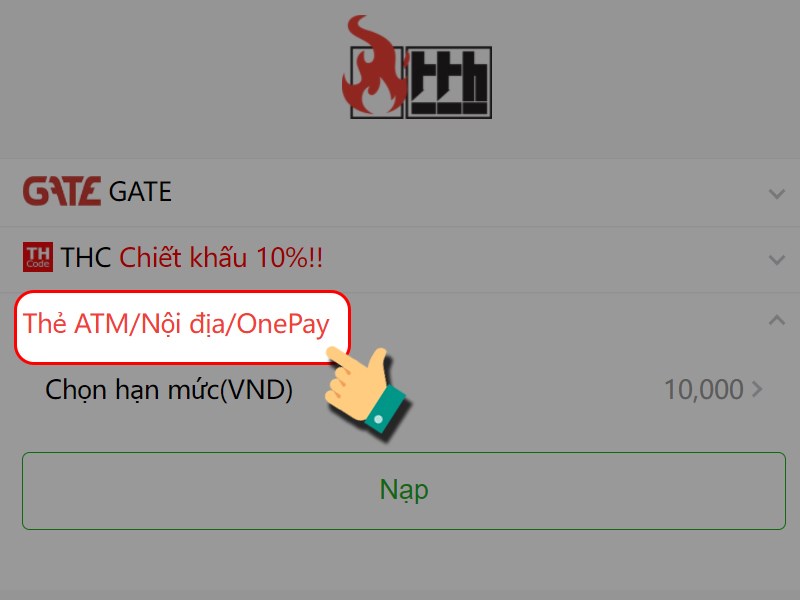 Chọn loại thẻ Chọn loại thẻ