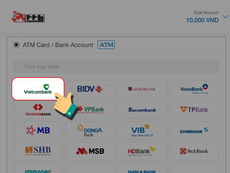 Chọn ngân hàng Chọn ngân hàng