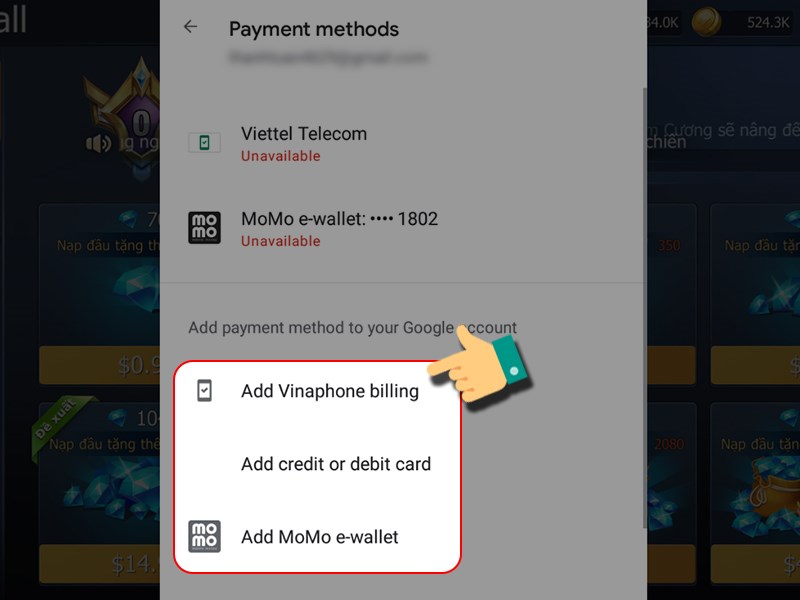 Xác nhận nạp Xác nhận nạp