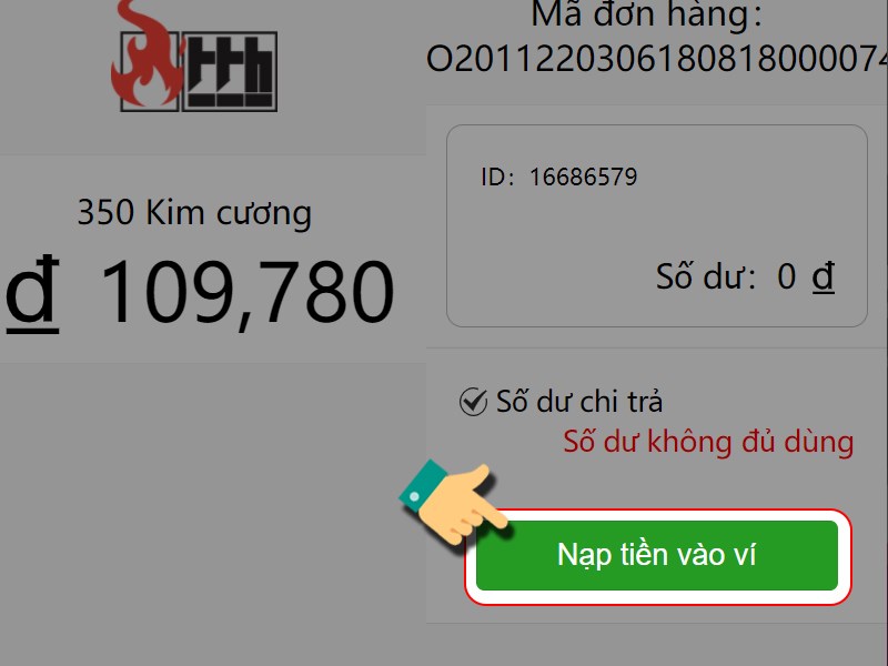 Chọn nạp tiền Chọn nạp tiền