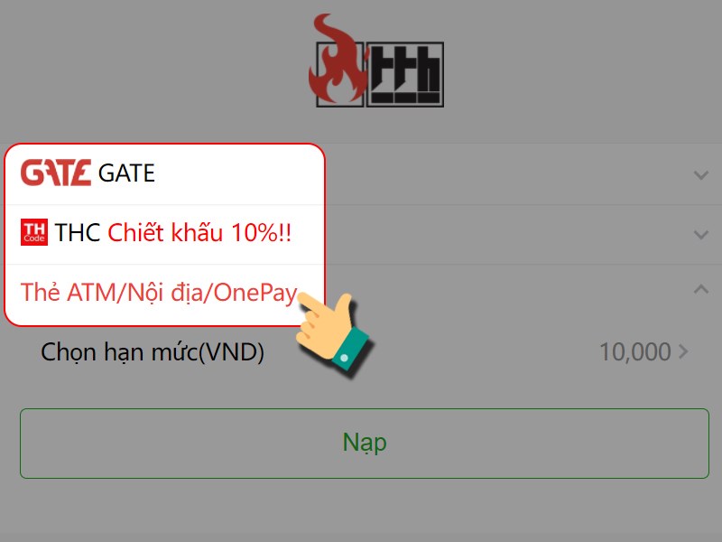 Chọn phương thức thanh toán Chọn phương thức thanh toán