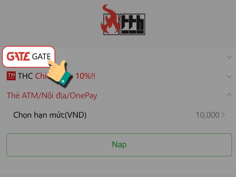 Chọn thẻ GATE Chọn thẻ GATE