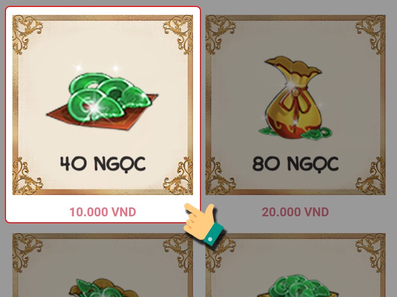 Chọn g&oacute;i nạp